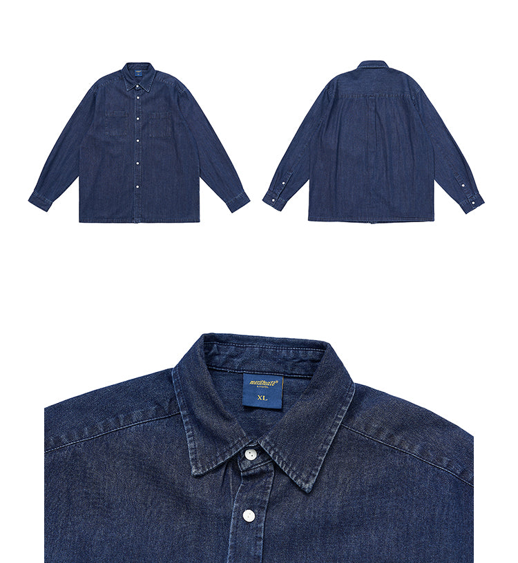 Long-Sleeved Shirt Denim