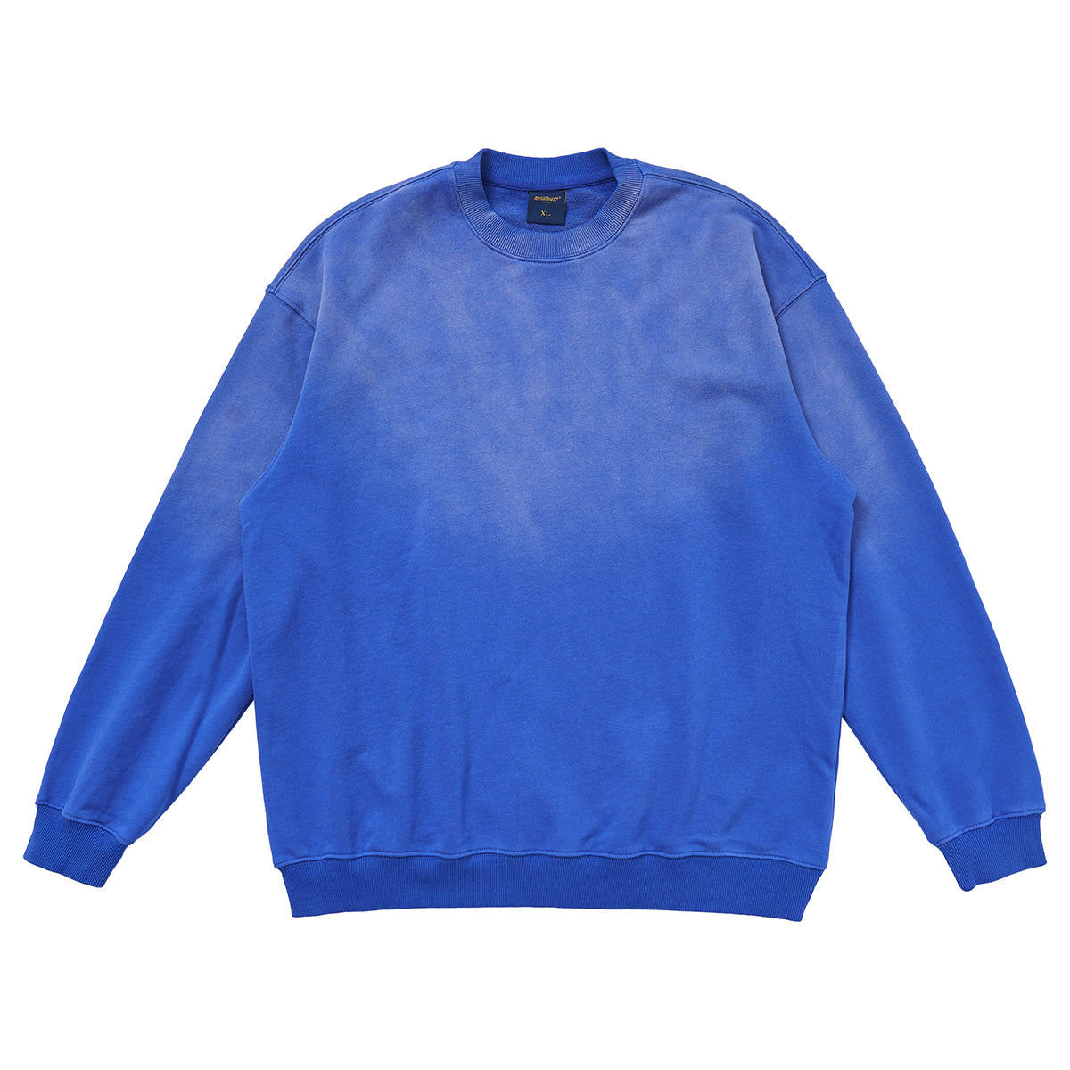 Washed Gradient Round Neck Sweatshirt