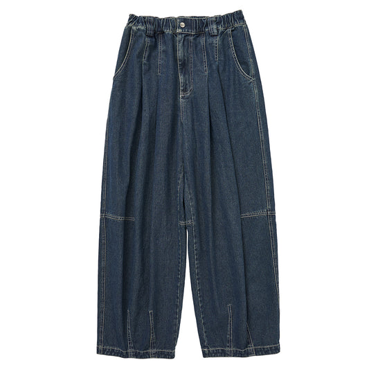 Washed Blue Denim Pants