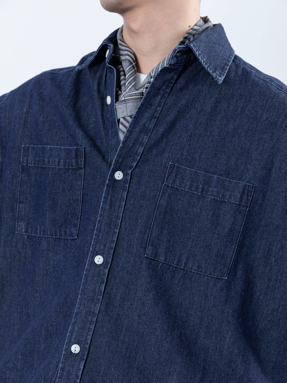 Long-Sleeved Shirt Denim