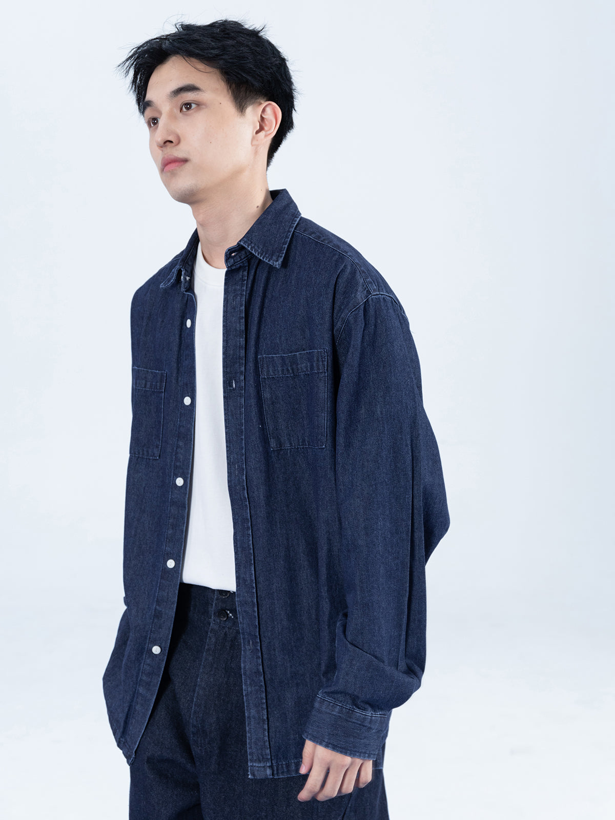 Long-Sleeved Shirt Denim