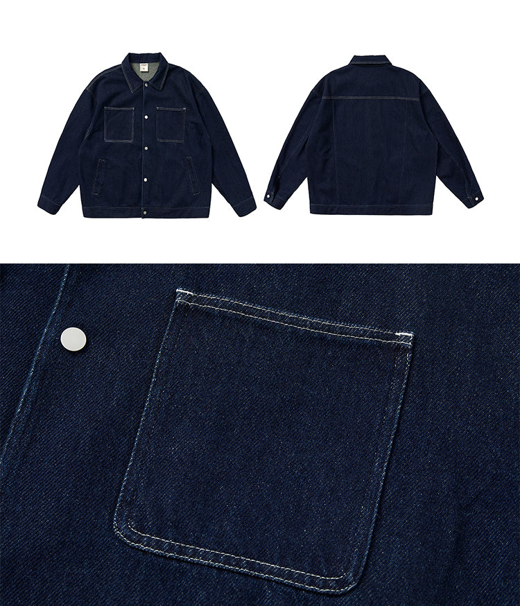 Topstitch Denim Versatile Jacket - SS23