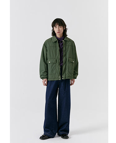 Pleated Windproof Lapel Cotton-Padded Jacket - Mentmate