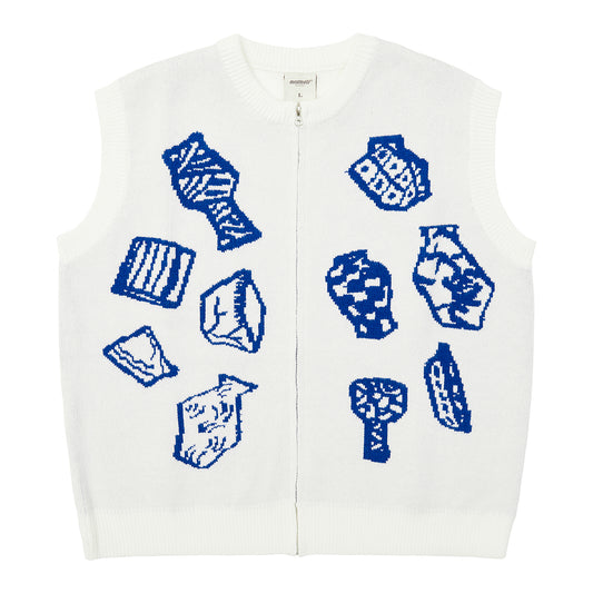 Porcelain Series Sweater Knitted Vest - Mentmate