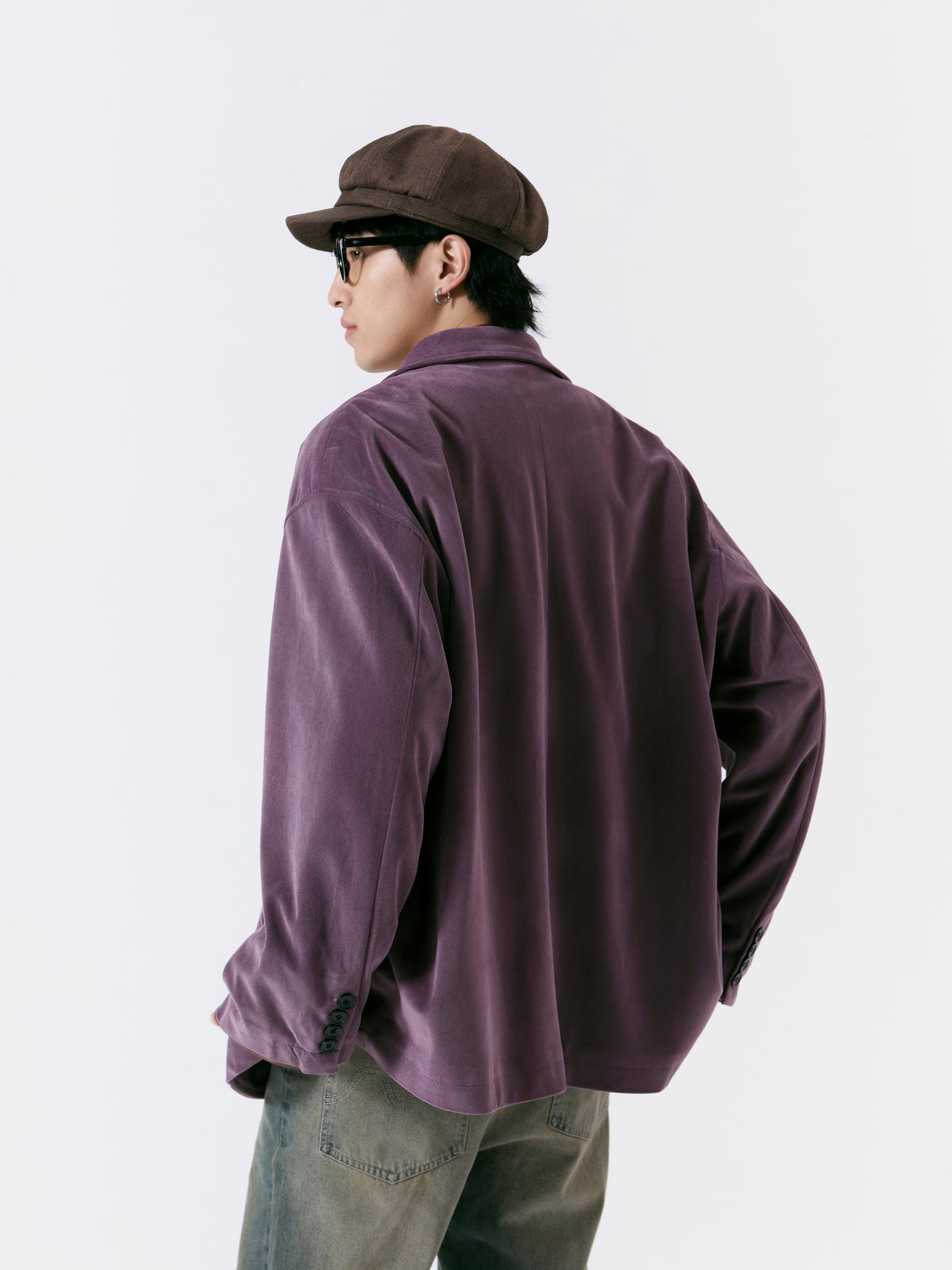 Velvet Twill Design Silky Coat - Mentmate