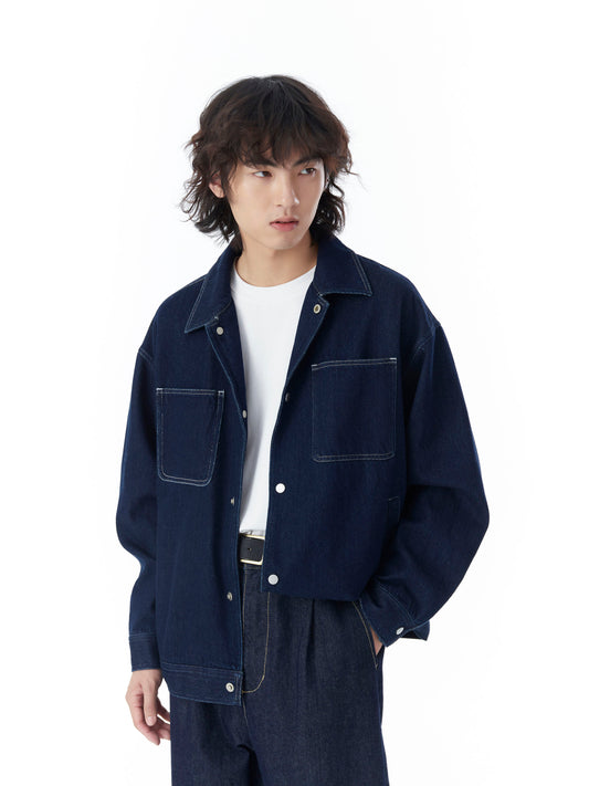 Topstitch Denim Versatile Jacket - SS23