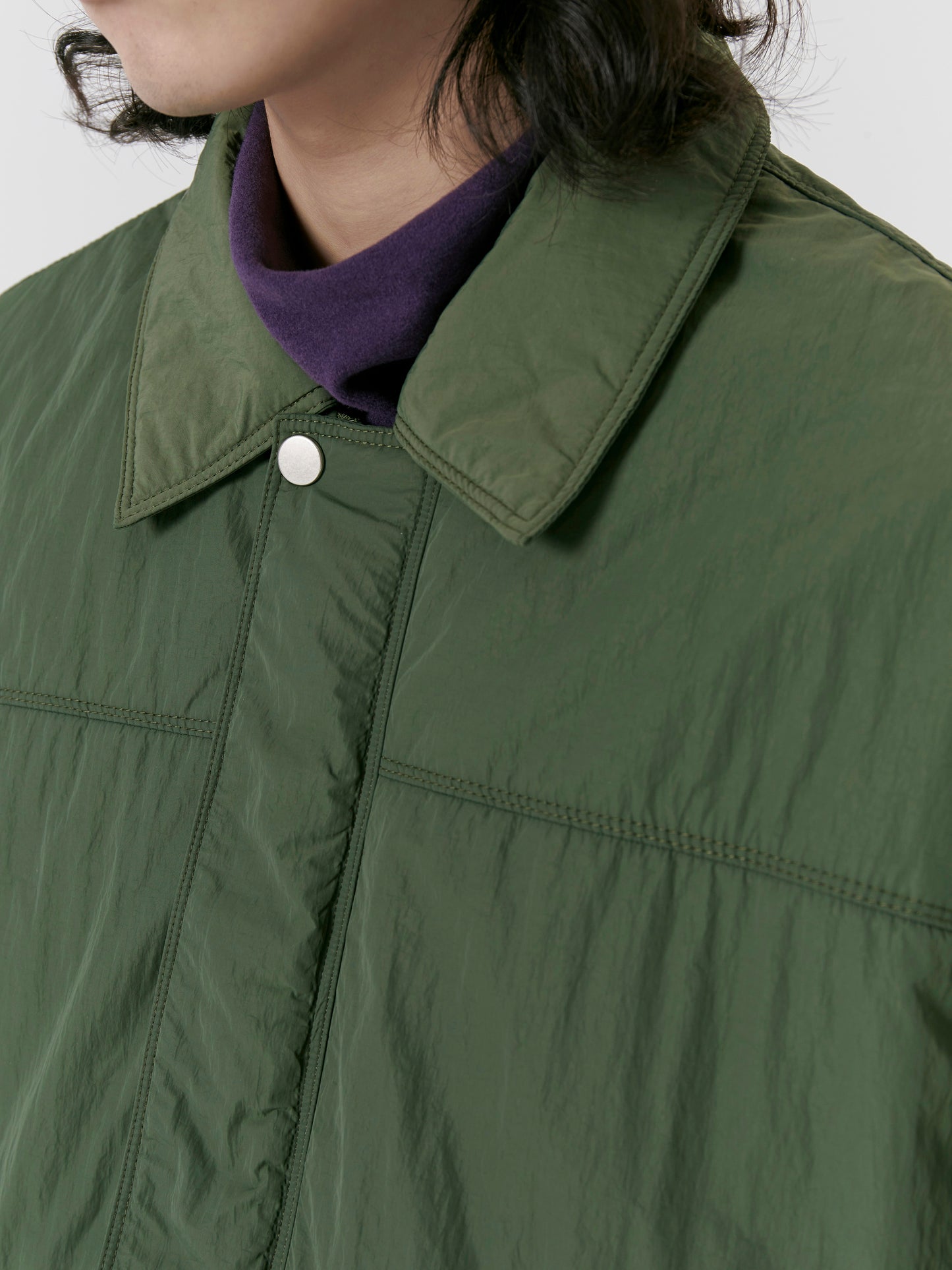 Pleated Windproof Lapel Cotton-Padded Jacket - Mentmate